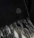Moncler Logo alpaca and wool-blend scarf