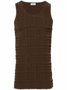 Nanushka Brown Seersucker Tank Top