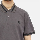 Fred Perry Authentic Men's Single Tipped Polo Shirt in Gunmetal