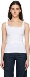 Theory White Scoop Neck Tank Top