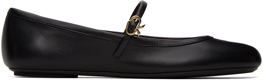 Gianvito Rossi Black Carla Ballerina Flats