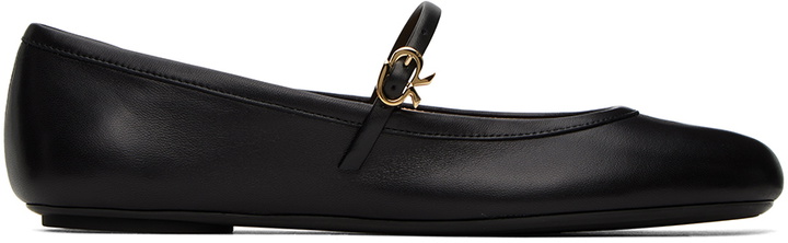 Photo: Gianvito Rossi Black Carla Ballerina Flats