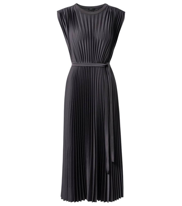 Photo: Joseph Volta belted plissé satin midi dress