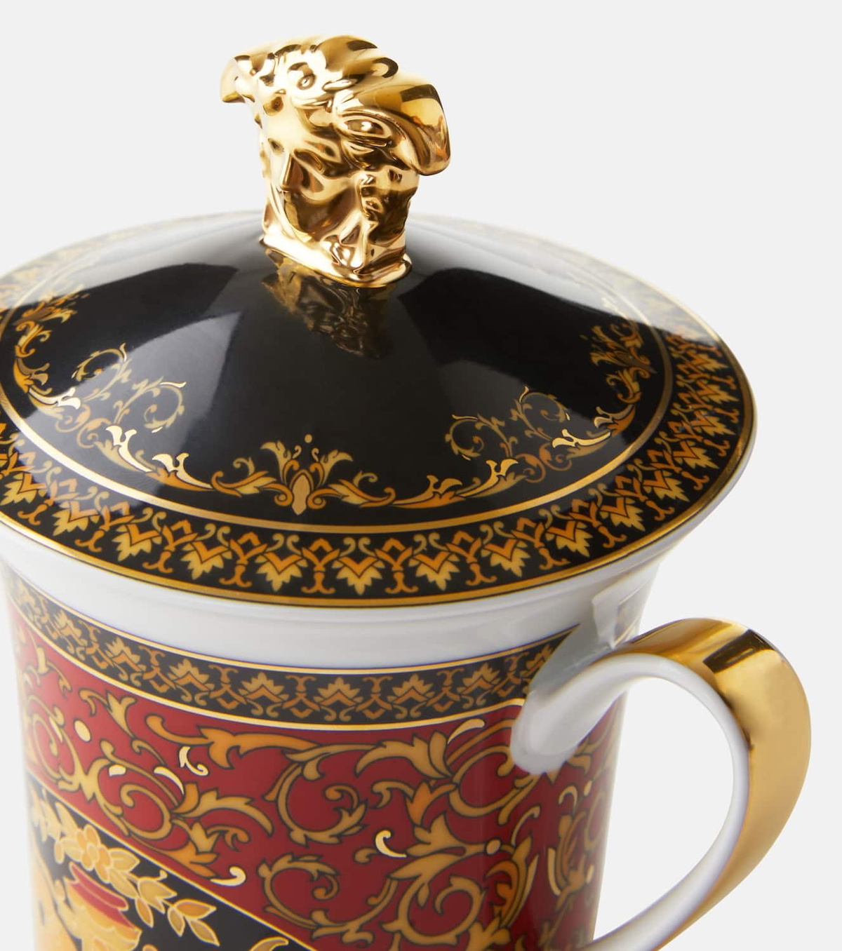 Versace Home Medusa porcelain mug with lid