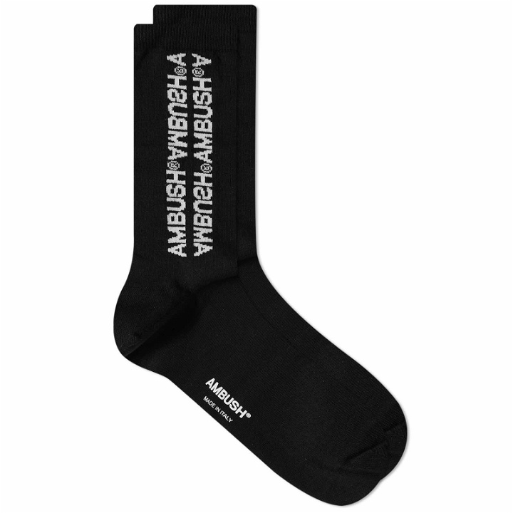 Photo: Ambush Men's Logo Sock in Black