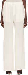 Ludovic de Saint Sernin Off-White Elasticized Waistband Trousers