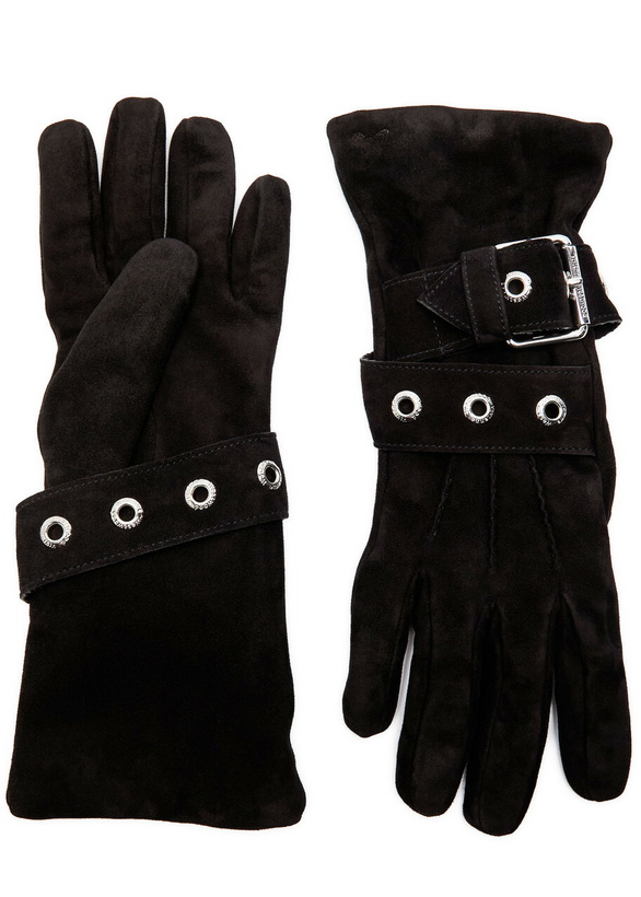 Photo: Vivienne Westwood Belt Buckle Suede Gloves Black