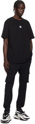 Balmain Black 'PB' Embroidered T-shirt