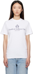 Sporty & Rich White H&W Crest T-shirt