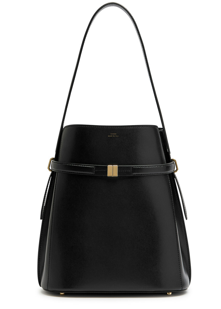 Toteme Belted Leather Bucket bag - Black - One Size