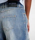 Balmain Patterned denim shorts