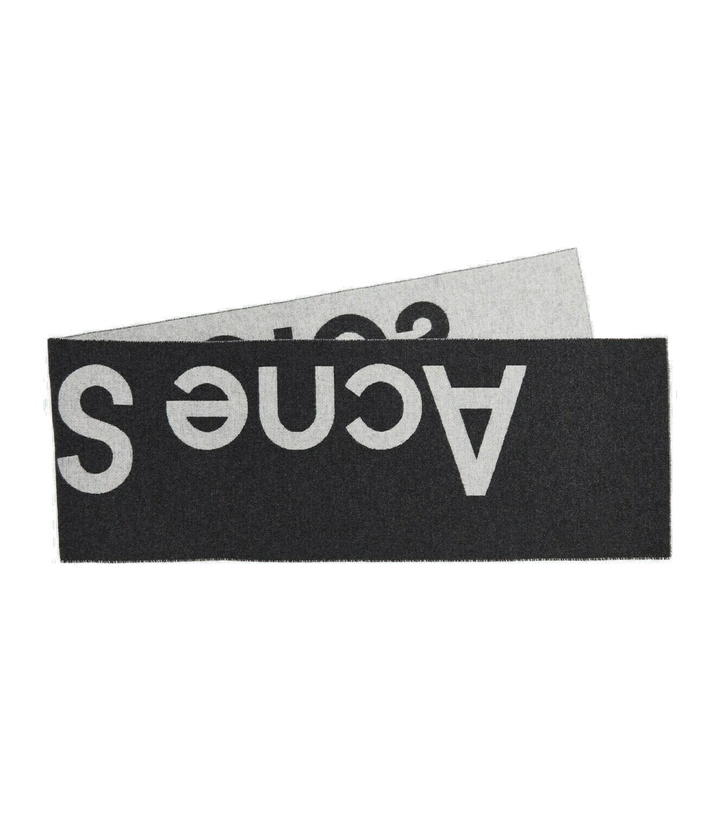 Photo: Acne Studios Logo jacquard wool-blend scarf