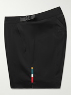 Orlebar Brown - Bulldog Bonded Straight-Leg Mid-Length Striped Swim Shorts - Black