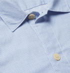 Oliver Spencer Loungewear - Pinstriped Cotton Pyjama Shirt - Blue