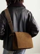 LOEWE - Flamenco Leather-Trimmed Suede Messenger Bag