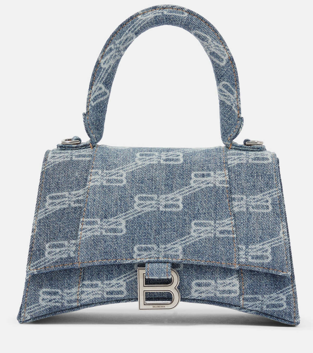●送料込●BALENCIAGA●Hourglass denim tote bag Balenciaga Hourglass Small Handbag In Denim | Saks Fifth Avenue