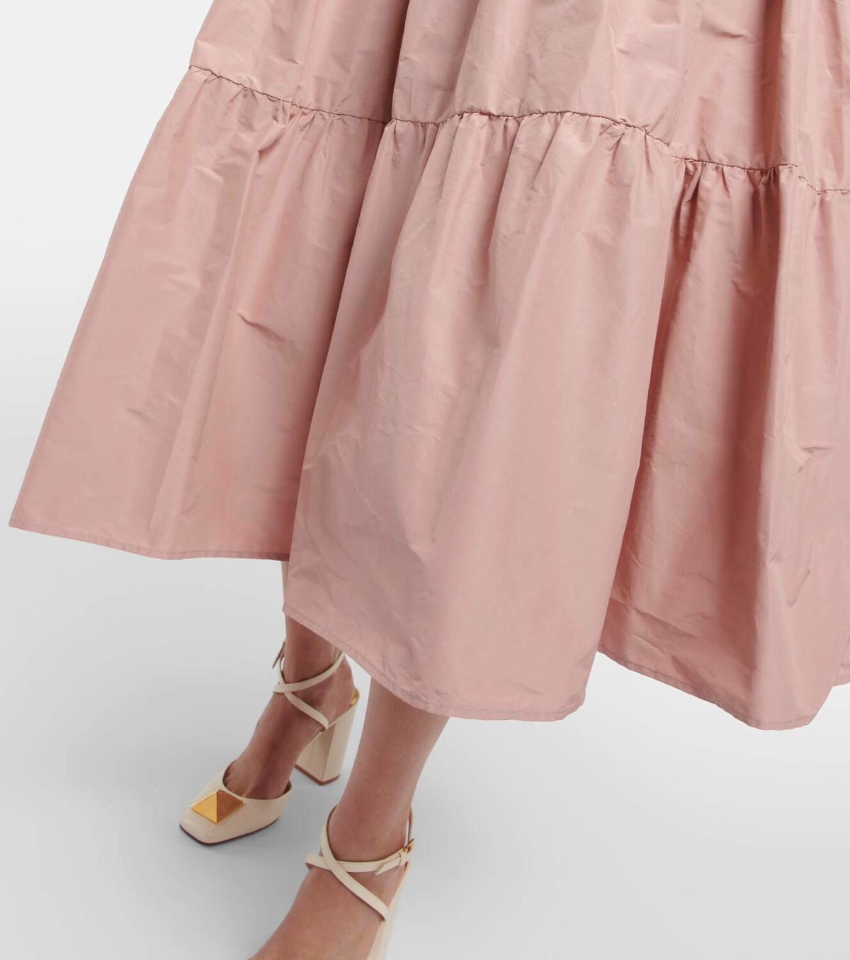 REDValentino Tiered cotton-blend midi dress