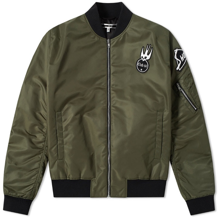 Photo: McQ by Alexander McQueen Cave MA-1 Jacket Green