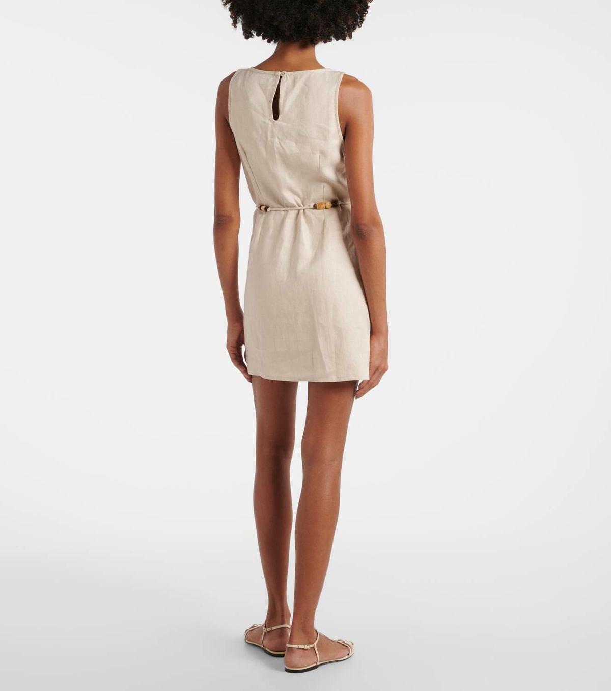 Faithfull Belted linen minidress