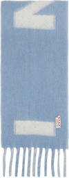 Marni Blue Striped Alpaca Scarf