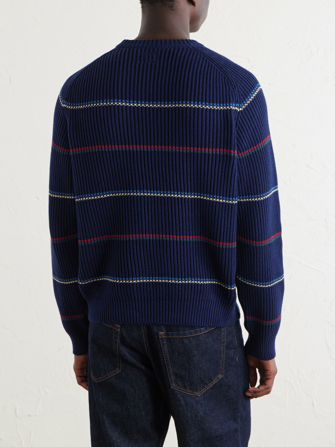 Noah - Ribbed Cotton Sweater - Blue