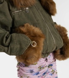 Blumarine Cotton canvas bomber jacket
