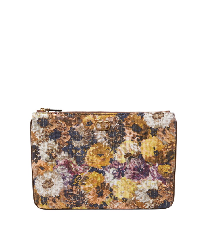 Photo: Valentino Garavani VLogo Small floral jacquard pouch