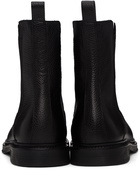 Emporio Armani Black Paneled Chelsea Boots