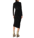 Dries Van Noten - Velvet midi skirt