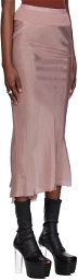 Rick Owens Pink Calf Midi Skirt