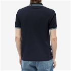 Fred Perry Authentic Men's Slim Fit Twin Tipped Polo Shirt in Navy/Soft Blue/Silver