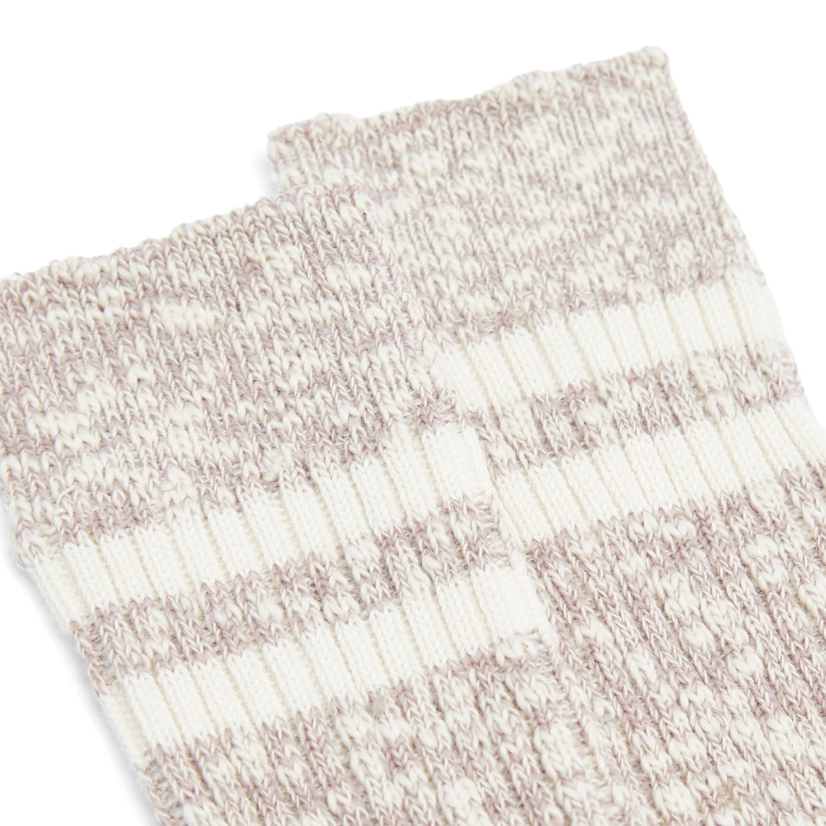 RoToTo Slub Stripe Stock in Smokey Purple