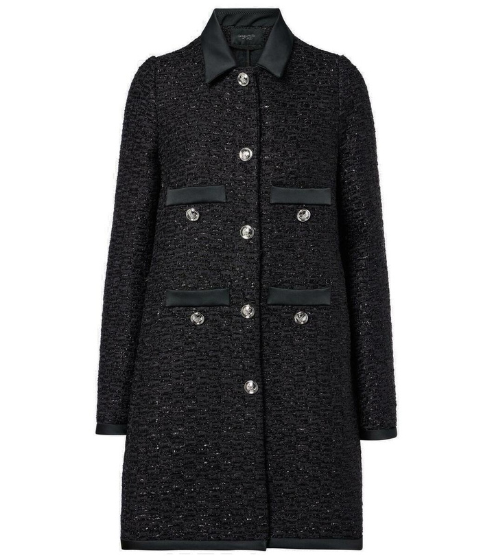 Photo: Giambattista Valli Satin-trimmed bouclé coat