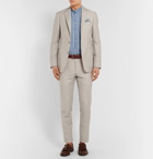 Canali - Stone Slim-Fit Wool and Linen-Blend Suit Trousers - Men - Beige