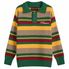 Pleasures Men's Cooper Kit Polo Sweater in Green