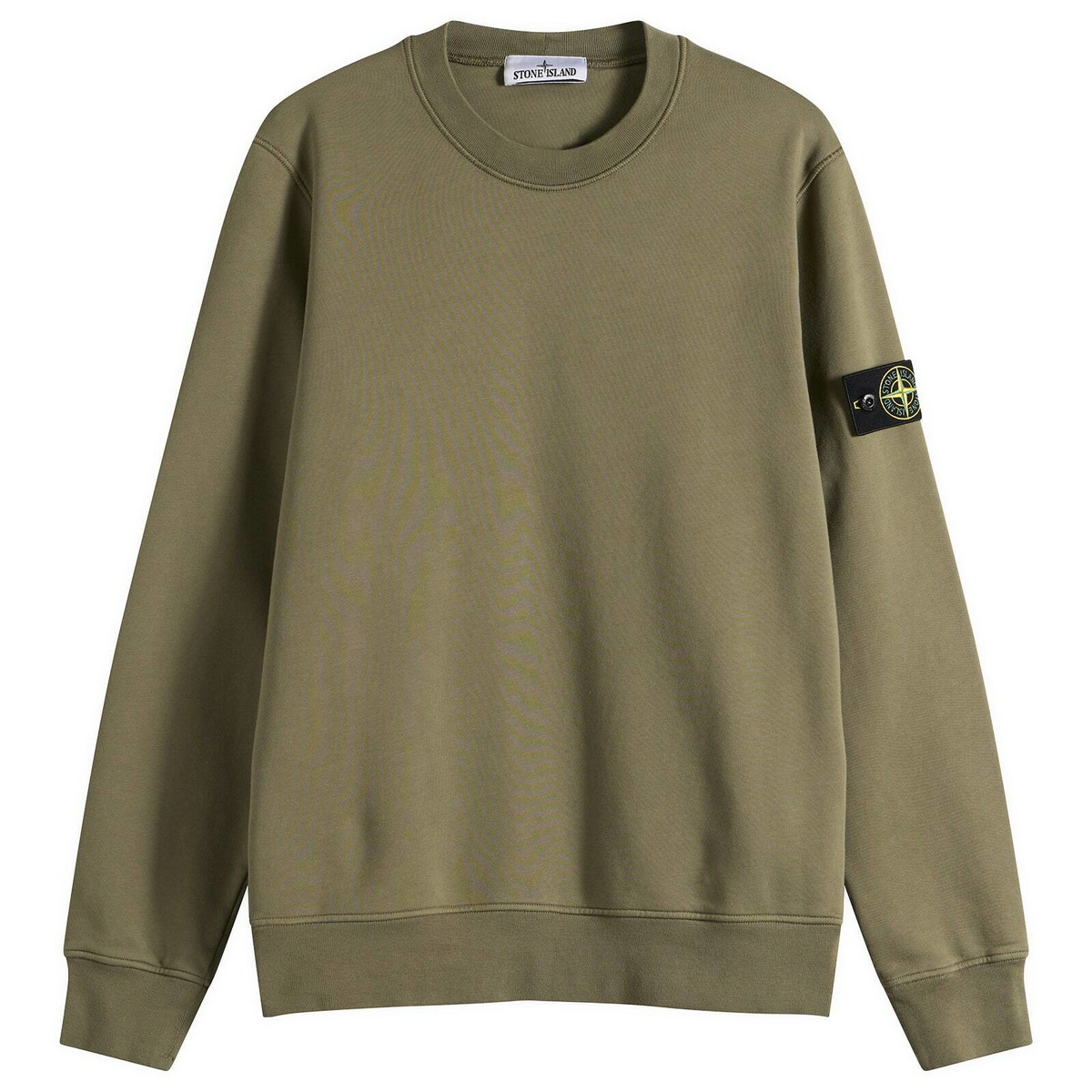 Stone Island Men's Organic Cotton Fleece Sweatshirt in Military Green
