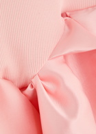 Marques' Almeida Ribbed Stretch-cotton and Taffeta Midi Dress Pink