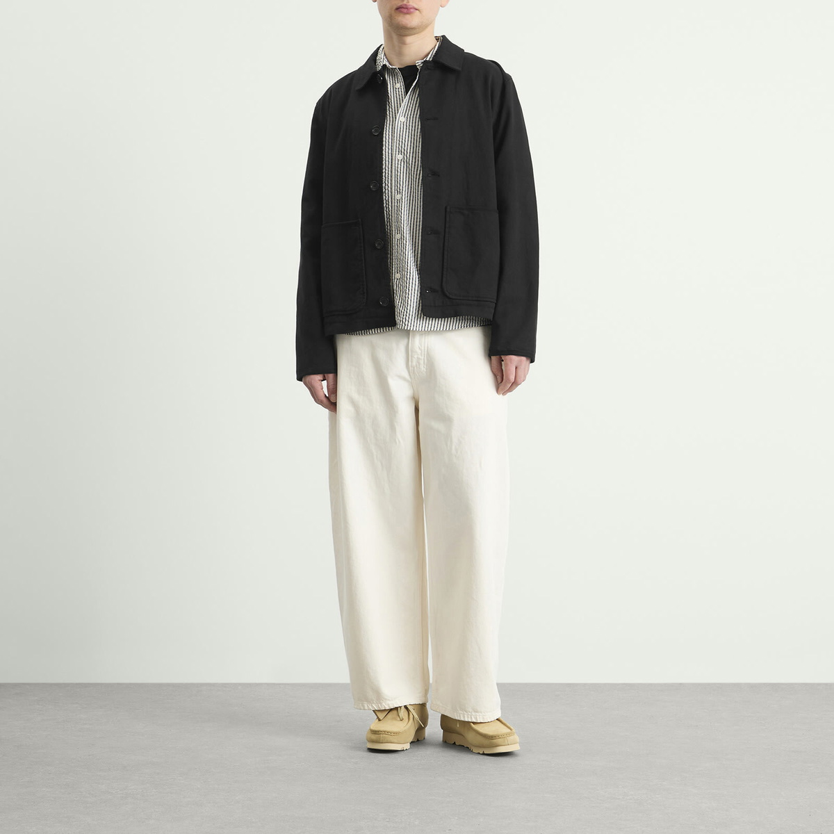 YMC Men's Seersucker Stripe Curtis Shirt in Multi