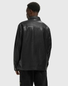 Calvin Klein Jeans LS FAUX LEATHER SHIRT JACKET Black Mens Overshirt