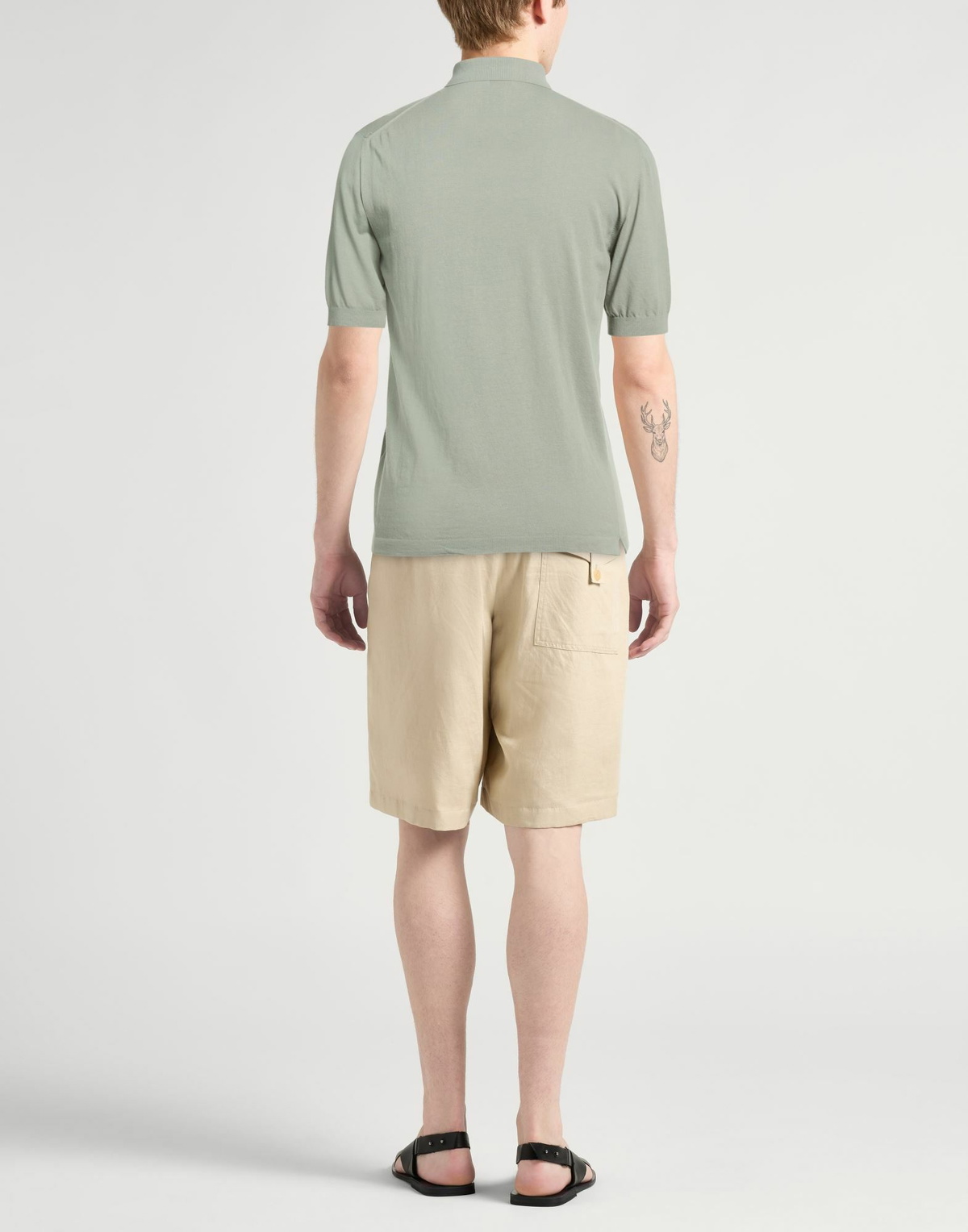 Eleventy Platinum Mens Polo shirt in Sage green