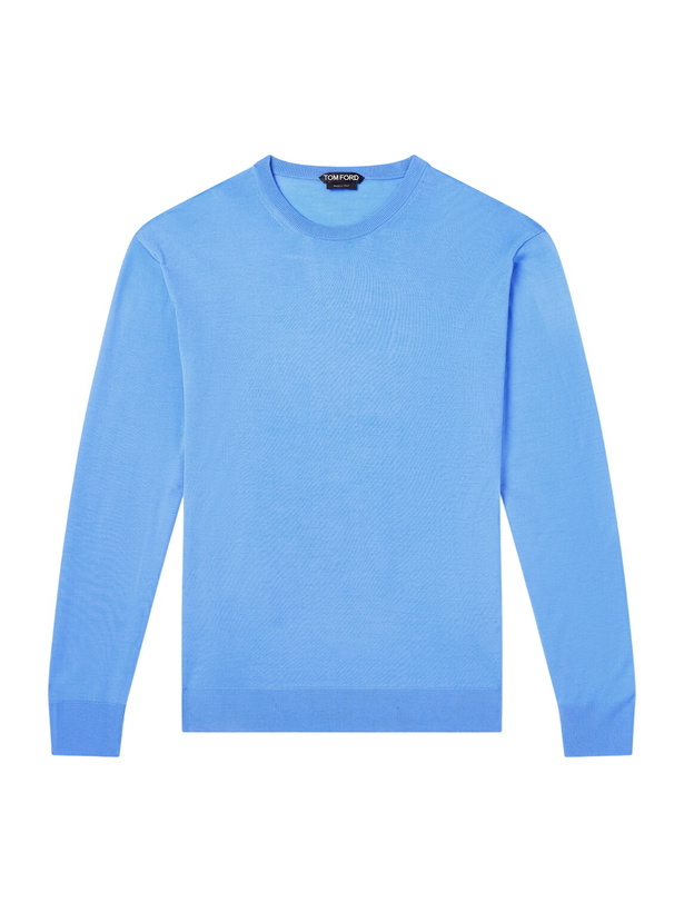 Photo: TOM FORD - Merino Wool Sweater - Blue