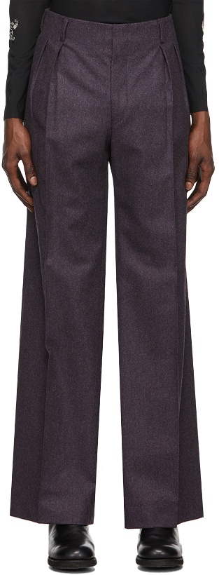 Photo: Enfants Riches Déprimés Purple Wool Flared Trousers