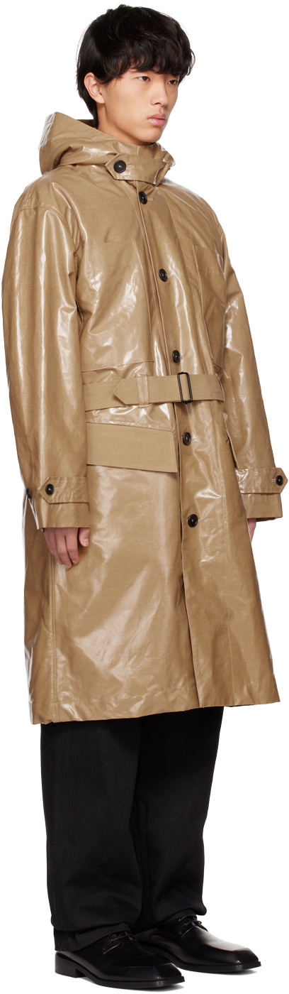 T/SEHNE SSENSE Exclusive Tan Laminated Jacket