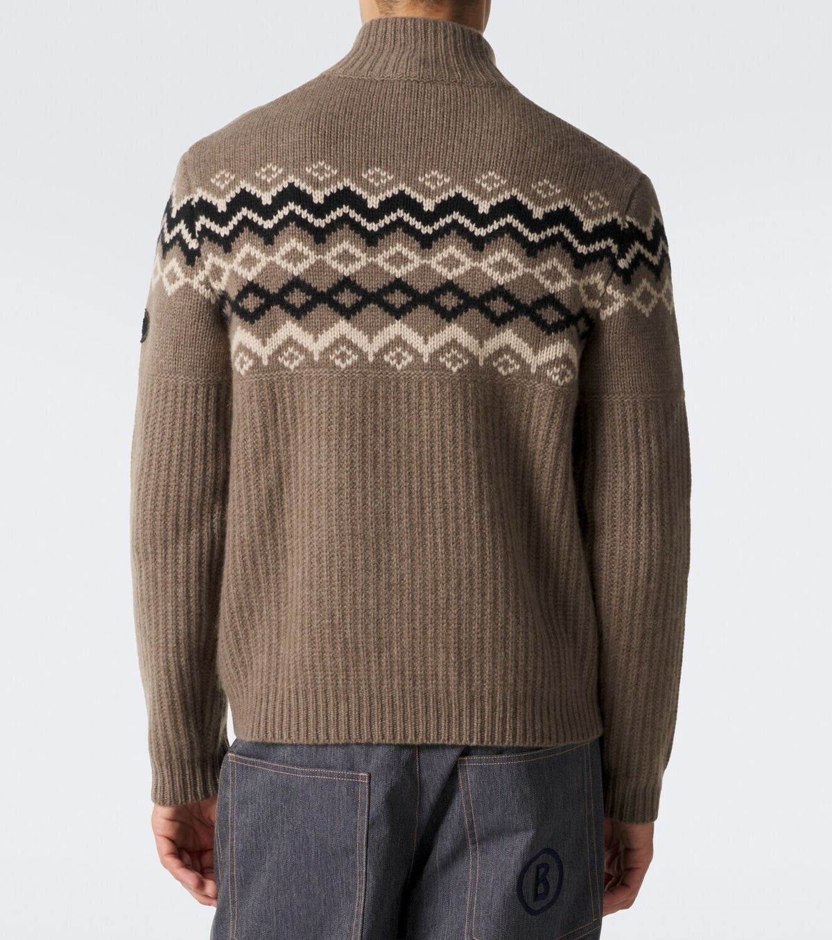 Bogner Ludi Fair Isle cashmere half-zip sweater