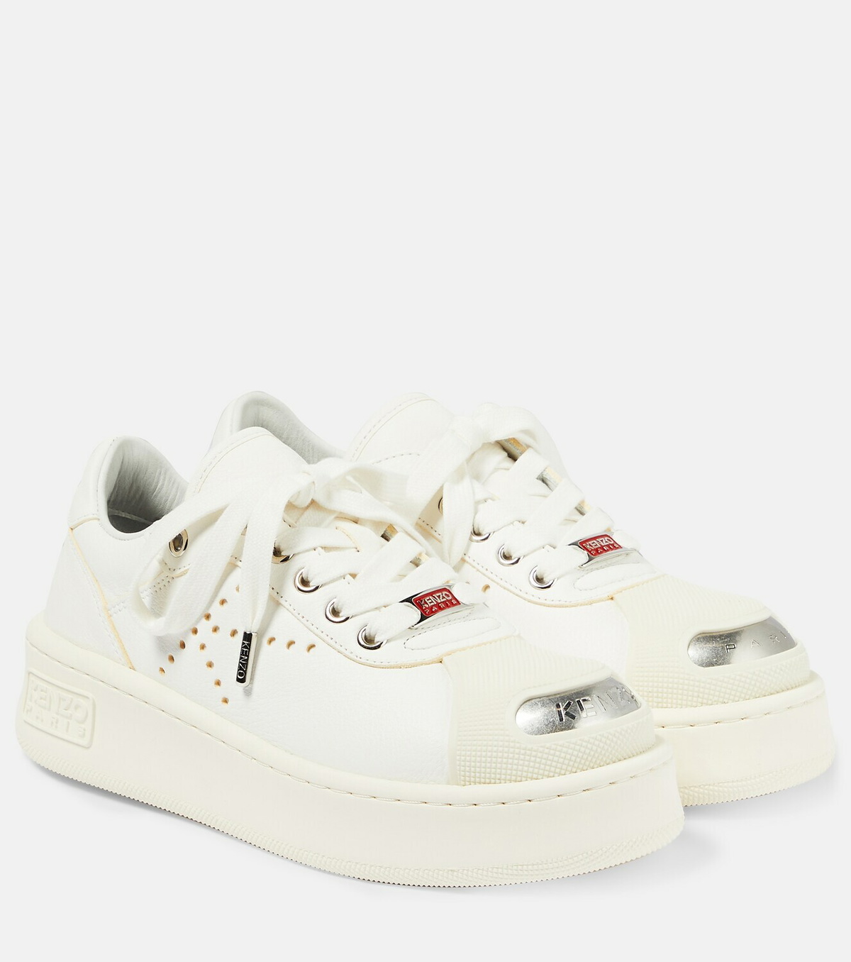 Kenzo - Hoops leather sneakers Kenzo