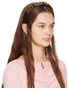 Versace Black & Gold 'La Greca' Headband