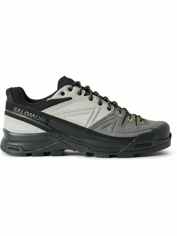 Photo: Salomon - X-ALP LTR Mesh and Suede Sneakers - Gray