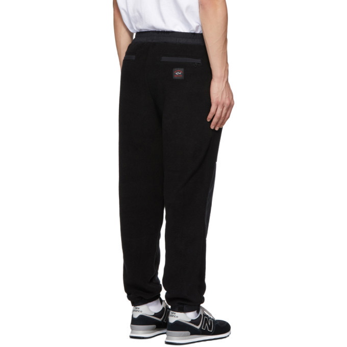 LQQK Studio for Paul and Shark Black Fleece Lounge Pants