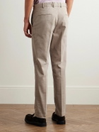 Thom Sweeney - Straight-Leg Cotton-Blend Twill Trousers - Neutrals