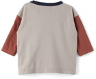 Bobo Choses Baby Grey & Brown Doggie Long Sleeve T-Shirt